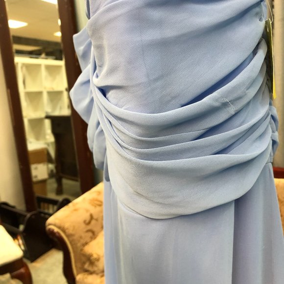 Dessy 1-Shoulder Grecian Bridesmaid Chiffon Dress - Picture 8 of 11